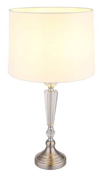 Globo Arro E27 Tischleuchte 40W Nickel Matt, Metall Ø35cm 24146W