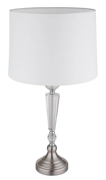 Globo Arro E27 Tischleuchte 40W Nickel Matt, Metall Ø35cm 24146W