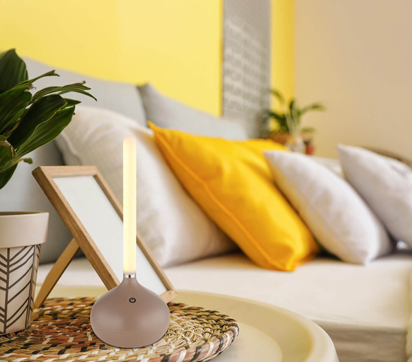 Globo Turner LED Tischleuchte 0,85W CCT IP44 Champagnerfarben Matt 24,3cm 28067CH