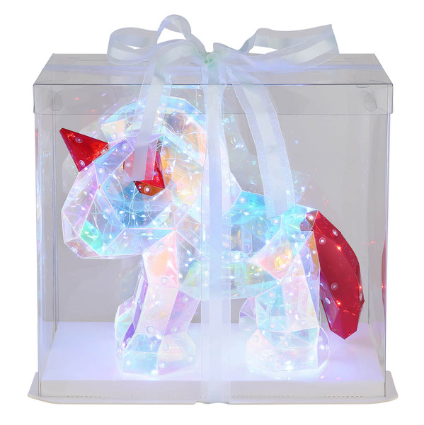 Globo Brondar LED Tischleuchte 3W Klar Kristall Effekt 26cm 28088