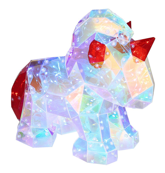 Globo Brondar LED Tischleuchte 3W Klar Kristall Effekt 26cm 28088