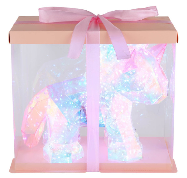 Globo Brondar LED Tischleuchte 4W Klar Kristall Effekt 26cm 28088N