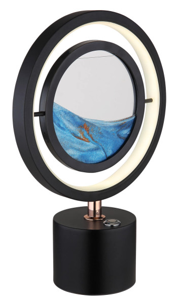 Globo Reedi LED Tischleuchte 4W CCT Schwarz Matt, Metall Ø20cm 28220