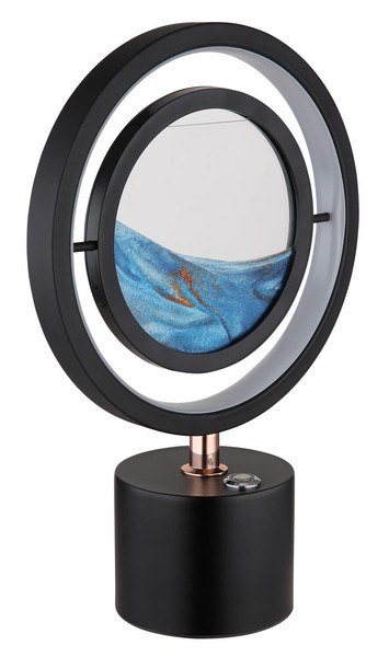 Globo Reedi LED Tischleuchte 4W CCT Schwarz Matt, Metall Ø20cm 28220