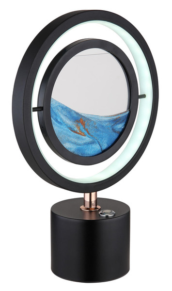 Globo Reedi LED Tischleuchte 4W CCT Schwarz Matt, Metall Ø20cm 28220