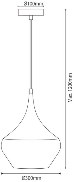 Globo Pendelleuchte Arola E27 Sandfarben matt Metall Glas Ø30cm