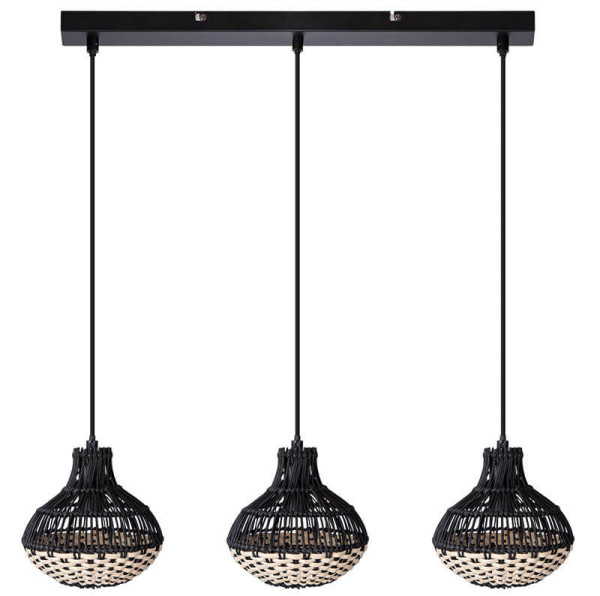 Globo Milena E14 Hängeleuchte 3-fach 28W Schwarz, Metall 150cm 30810308