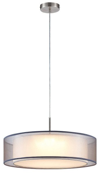 Globo Chloe LED Hängeleuchte 24W Warmweiß Nickel Matt, Metall 150cm 30900102X