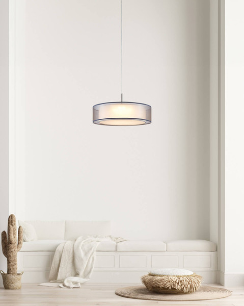 Globo Chloe LED Hängeleuchte 24W Warmweiß Nickel Matt, Metall 150cm 30900102X