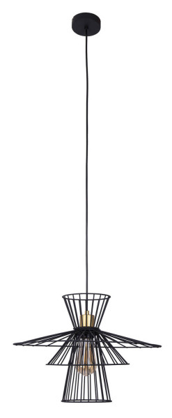 Globo Tarek E27 Hängeleuchte 40W Schwarz, Metall 150cm 31100108