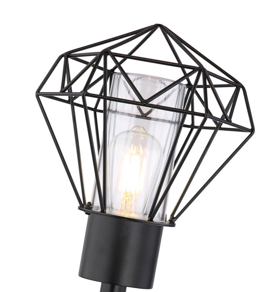 Globo Horace E27 Außenleuchte 15W IP44 Schwarz, Edelstahl 28,5cm 31355W