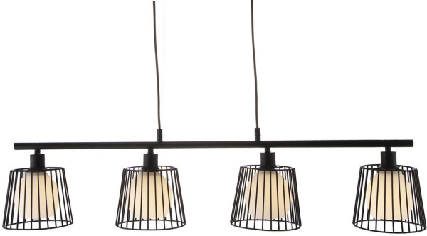 Globo Priso E14 Hängeleuchte 4-fach 40W Schwarz, Metall 150cm 31420408