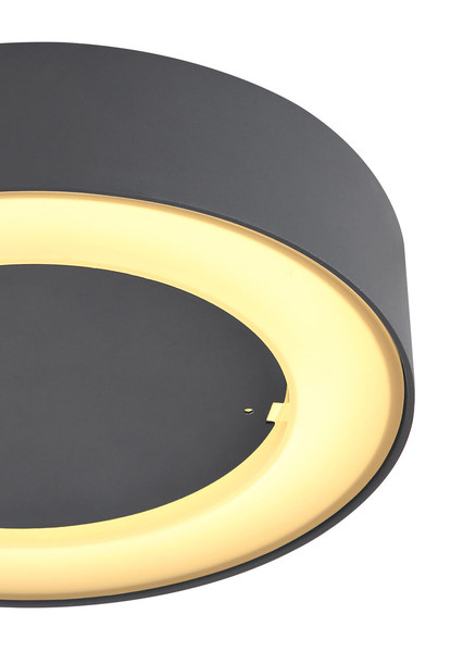 Globo Sura LED Außenleuchte 12W Warmweiß IP54 Anthrazit, Aluminium Druckguss Ø20cm 32136D