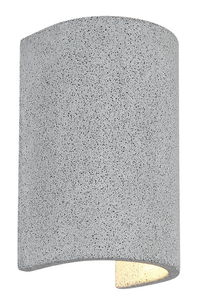 Globo Außenwandleuchte Ferguson 2-flammig G9 IP54 Weiß matt hellgrau Aluminium Druckguss Beton 19x11,5cm
