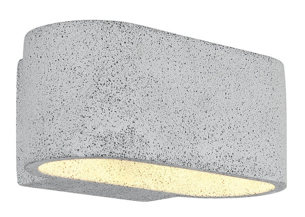 Globo Außenwandleuchte Ferguson G9 IP54 Weiß matt hellgrau Aluminium Druckguss Beton 20x8,5cm