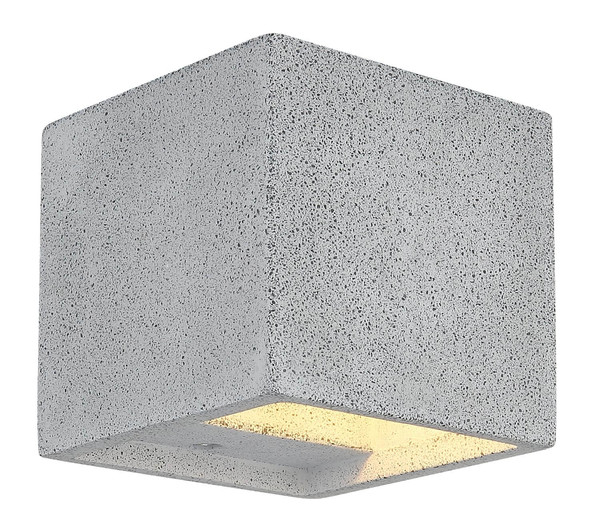 Globo Außenwandleuchte Ferguson G9 IP54 Weiß matt hellgrau Aluminium Druckguss Beton 12x11,5cm