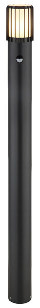 Globo Sockelleuchte Mervin E27 Bewegungsmelder IP54 Anthrazit matt Aluminium 100cm