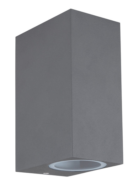 Globo Veronika GU10 Außenleuchte 2-fach 35W IP44 Anthrazit, Aluminium Druckguss 15cm 34164-2