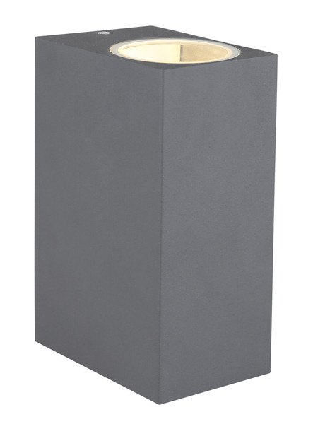 Globo Veronika GU10 Außenleuchte 2-fach 35W IP44 Anthrazit, Aluminium Druckguss 15cm 34164-2