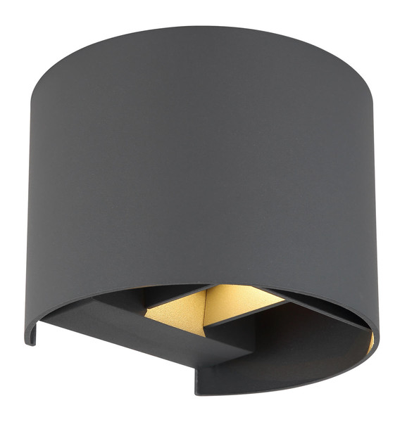 Globo Veronika LED Außenleuchte 2-fach 3W Warmweiß IP54 Anthrazit, Aluminium Druckguss 10cm 34168R