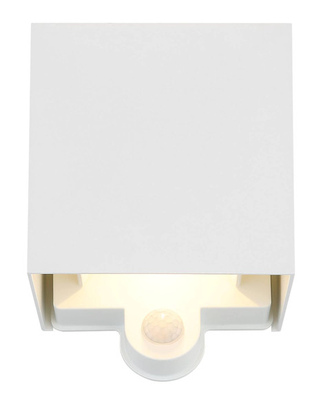 Globo LED Außenleuchte Veronika 2-flammig 2x 3W Bewegungsmelder IP54 warmweiss Weiß Aluminium Druckguss 12,5x10cm