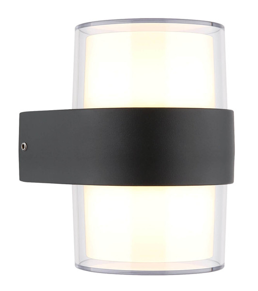 Globo LED Außenwandleuchte Ignacio 10W IP44 warmweiss Anthrazit matt Aluminium Druckguss 13x10cm