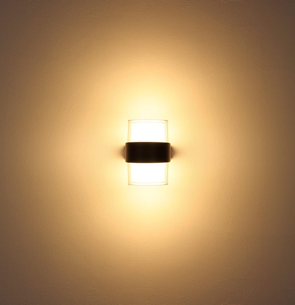 Globo LED Außenwandleuchte Ignacio 10W IP44 warmweiss Anthrazit matt Aluminium Druckguss 13x10cm
