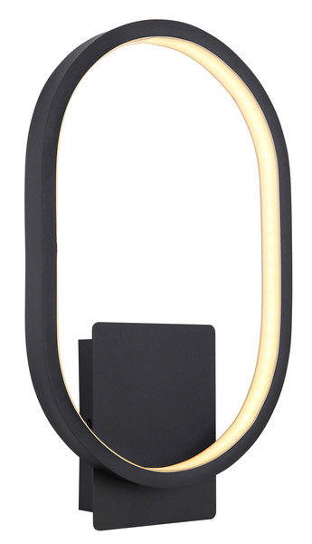 Globo Naggy LED Außenleuchte 11W Warmweiß IP44 Schwarz Matt, Metall 32cm 34321