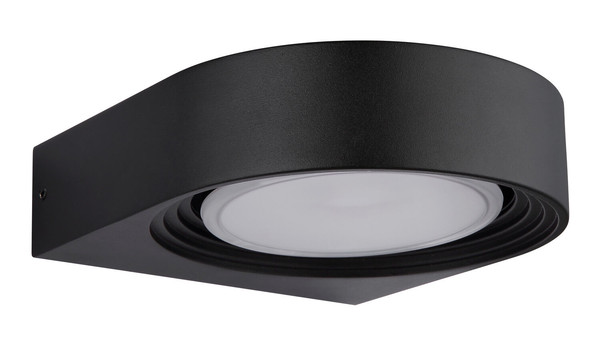 Globo Oko LED Außenleuchte 6,30W Warmweiß IP44 Schwarz Matt, Aluminium Druckguss 6,6cm 34322W