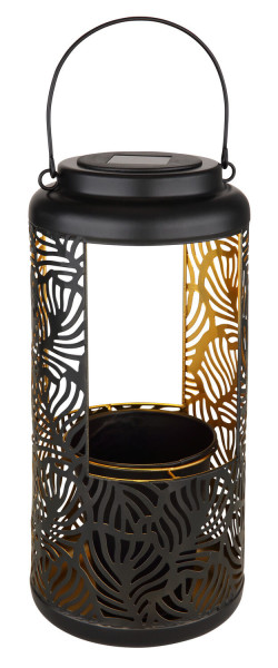 Globo Solarleuchte Metall Schwarz, 1Xled LED Solarleuchte 0,06W IP44 Schwarz Matt, Metall Ø15cm 36229