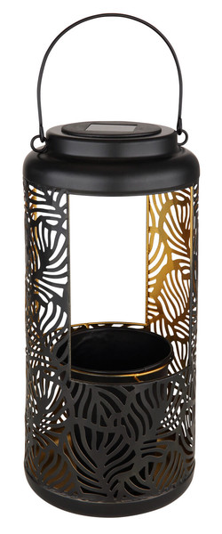 Globo Solarleuchte Metall Schwarz, 1Xled LED Solarleuchte 0,06W IP44 Schwarz Matt, Metall Ø15cm 36229