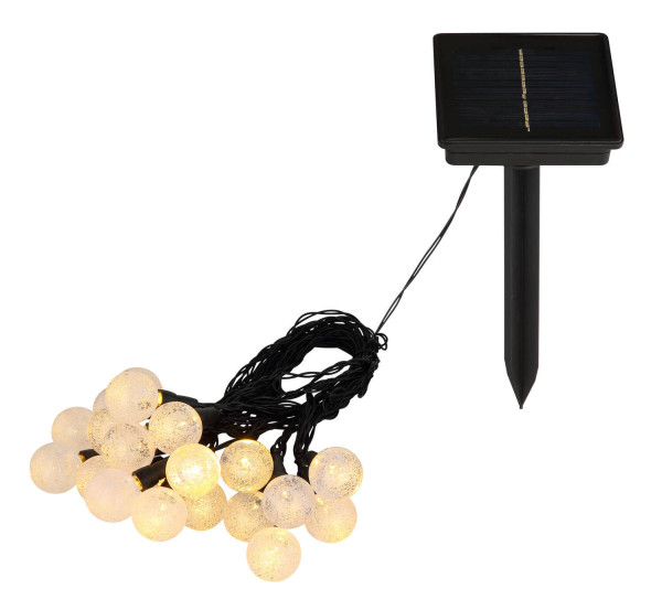 Globo Solar LED Solarleuchte 20-fach 0,06W IP44 Schwarz Matt Ø3cm 36352-20
