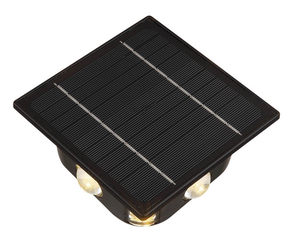 Globo Solarleuchte Kunststoff Schwarz, 1Xled LED Solarleuchte 0,50W CCT IP54 Schwarz 13,1cm 36494