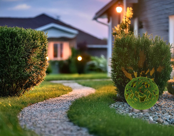 Globo Solarleuchte Metall Silbergrau, 1Xled LED Solarleuchte 0,06W IP44 Silbergrau, Metall Ø20cm 36746