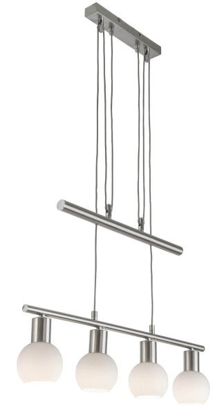 Globo Loxy E14 Hängeleuchte 4-fach 5W Warmweiß Nickel Matt, Metall Ø9cm 37160401