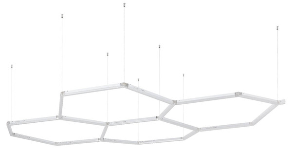 Globo LED Deckenleuchte Honeycomb 123,5W neutralweiss Weiß 248x174cm