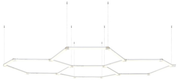 Globo LED Deckenleuchte Honeycomb 123,5W neutralweiss Weiß 248x174cm