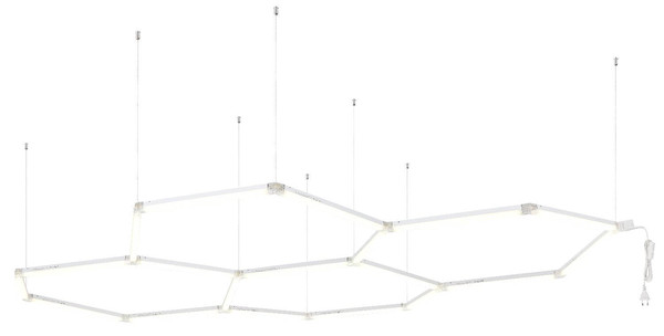 Globo LED Deckenleuchte Honeycomb 123,5W neutralweiss Weiß 248x174cm