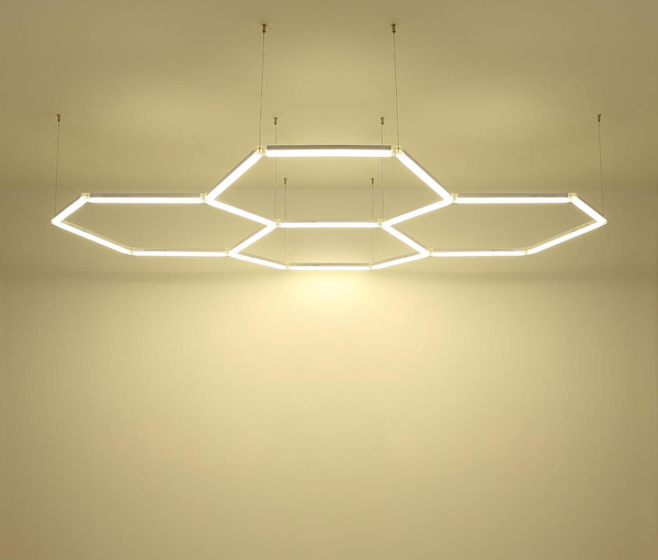Globo LED Deckenleuchte Honeycomb 123,5W neutralweiss Weiß 248x174cm