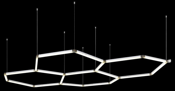 Globo LED Deckenleuchte Honeycomb 123,5W neutralweiss Weiß 248x174cm