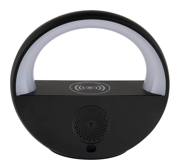 Globo LED Tischleuchte Soundra RGB LED 3,5W dimmbar Akku Schwarz matt 20x18cm