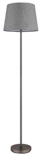 Globo Stehleuchte Joris E27 Schwarz-chrom grau Metall Textil 151cm