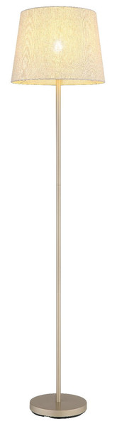 Globo Stehleuchte Joris E27 Champagnerfarben beige Metall Textil 151cm