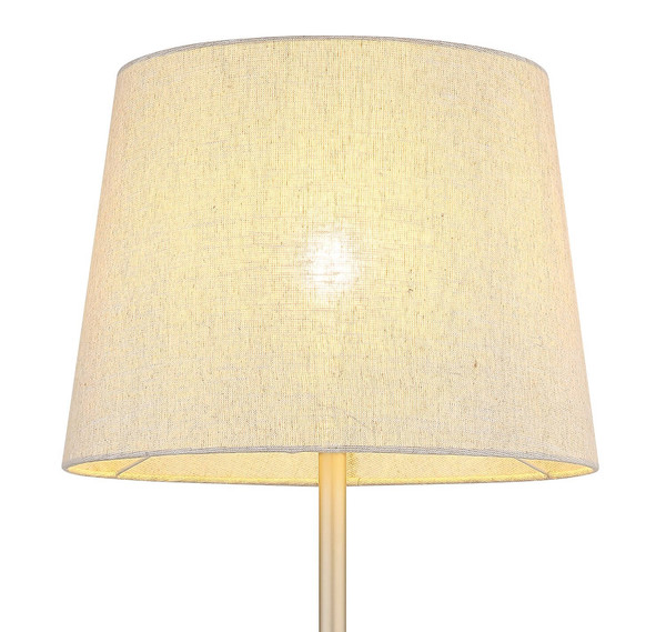 Globo Stehleuchte Joris E27 Champagnerfarben beige Metall Textil 151cm