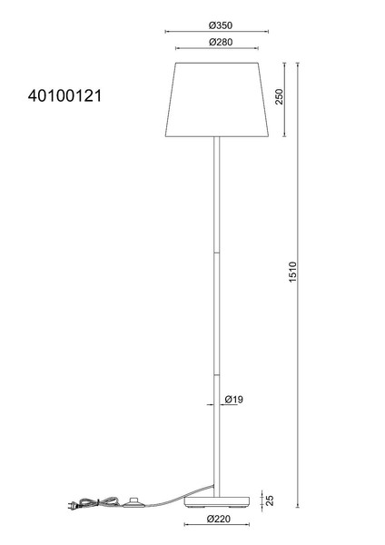 Globo Stehleuchte Joris E27 Champagnerfarben beige Metall Textil 151cm