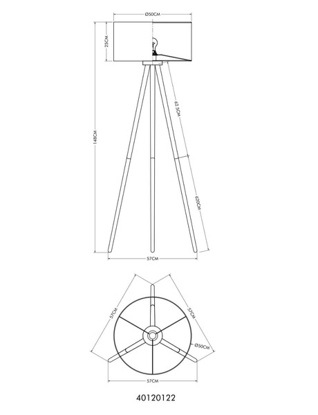 Globo Stehleuchte Stabilo E27 Sandfarben matt naturfarben Holz 148cm