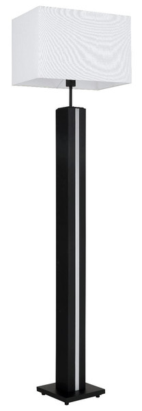 Globo Stehleuchte Forest E27 + LED 17W dimmbar warmweiss Holzoptik dunkel weiß MDF Textil 150cm