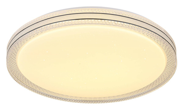 Globo Veleno LED Deckenleuchte 24W Warmweiß Weiß, Metall Sparkle-Dekor Ø49,5cm 41263-24