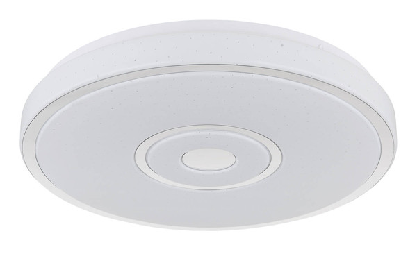 Globo Astania LED Deckenleuchte 24W Warmweiß Weiß, Metall Sparkle-Dekor Ø38cm 41264