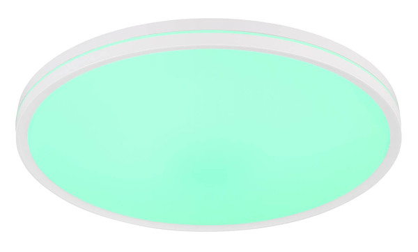 Globo LED Deckenleuchte Dwain RGB LED 24W dimmbar Fernbedienung CCT warm-/tageslichtweiss Weiß matt Ø37cm